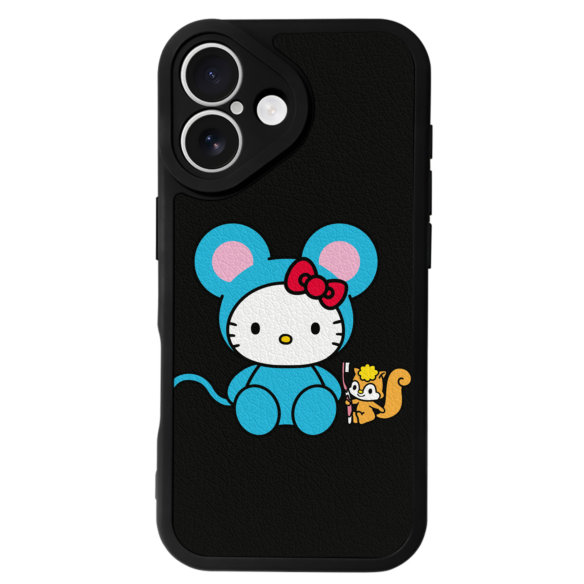 （画像用） Hello Kitty ハローキティ 【iPhone 16シリーズ対応】シリコンスマホケース（レザー調） 材質：シリコン